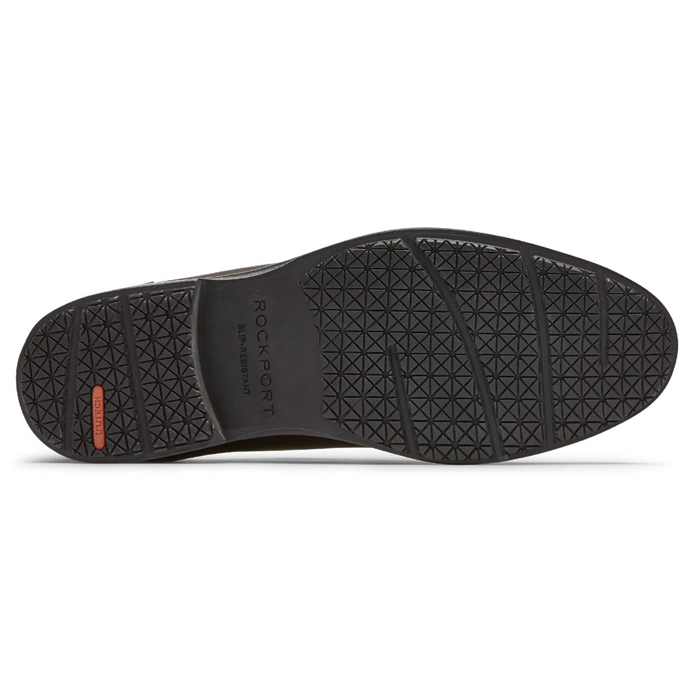 Oksfordki Rockport Męskie Brązowe - Mykel Cap Toe - IO6394207